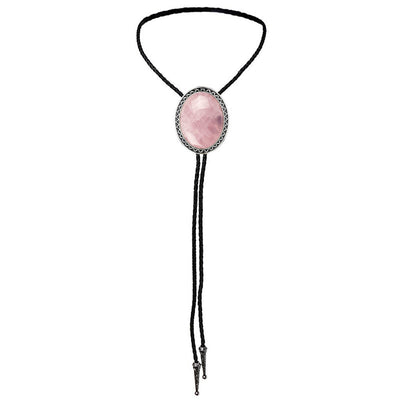 Women's Pink Bolo Tie Necklace Crystal Bolo Tie Necklace