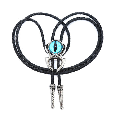 Devil's Eyes Blue Bolo Tie Vintage Boloties Necklace Tie