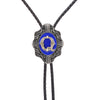 Alphabet Q Bolo Tie Antique Formal Bolo Tie Blue Bolo Tie