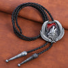 Wolf Bolo Tie Mens Western Bolo Ties Red Cowboy Bolo