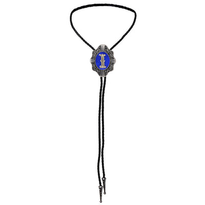 Alphabet I Bolo Tie Cool bootlace tie Western Tie Blue