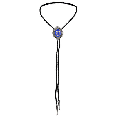 Alphabet U Bolo Tie Cool Bootlace Ties Formal Bolo Blue