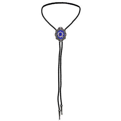 Alphabet Q Bolo Tie Antique Formal Bolo Tie Blue Bolo Tie