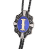 Alphabet I Bolo Tie Cool bootlace tie Western Tie Blue