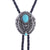 Bolo Tie Turquoise Feather Tie Cowboy Neck Tie Blue