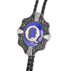 Alphabet Q Bolo Tie Antique Formal Bolo Tie Blue Bolo Tie