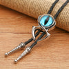 Devil's Eyes Blue Bolo Tie Vintage Boloties Necklace Tie