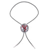 Elk Bolo Tie Mens Western Bolo Red Cowboy Necklace