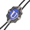 Alphabet U Bolo Tie Cool Bootlace Ties Formal Bolo Blue