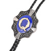 Alphabet Q Bolo Tie Antique Formal Bolo Tie Blue Bolo Tie