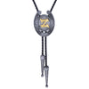 Horseshoe Bolo Tie Alphabet Z Necklace Men's Western Bolo