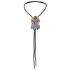 Navajo Bolo Cowboy Tie Feather Bolo Orange Bootlace