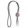 Longhorn Bolo Tie Mens Western Bolo Red Necklace