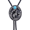 Turquoise Bolo Tie Black Wolf Cowboy Bolo Suit Tie