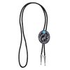 Turquoise Bolo Tie Black Wolf Cowboy Bolo Suit Tie