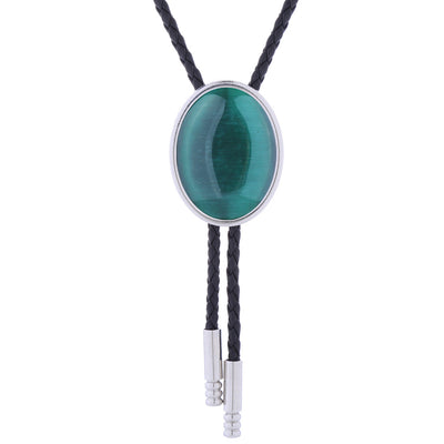 Green Bolo Tie Mens Cat's Eye Bolo Tie Formal Bolo