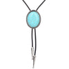 Turquoise Bowlow Tie Men's Bolo Blue Tie Necklace