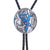 Elk Bolo Tie Mens Western Tie Blue Bolo Men Necktie