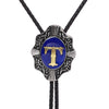 Alphabet T Bolo Tie Handmade Bolo Tie Formal Bolo Blue