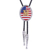 Alphabet M Bolo Tie Mens Western Bolo National Flag Tie