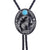 Turquoise Bolo Tie Black Wolf Cowboy Bolo Suit Tie