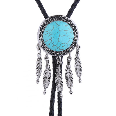 Dreamcatcher Bolo Tie Blue Turquoise Bolo Western Tie