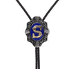 Alphabet S Bolo Tie Modern Tie Formal Bolo Tie Blue Bolo