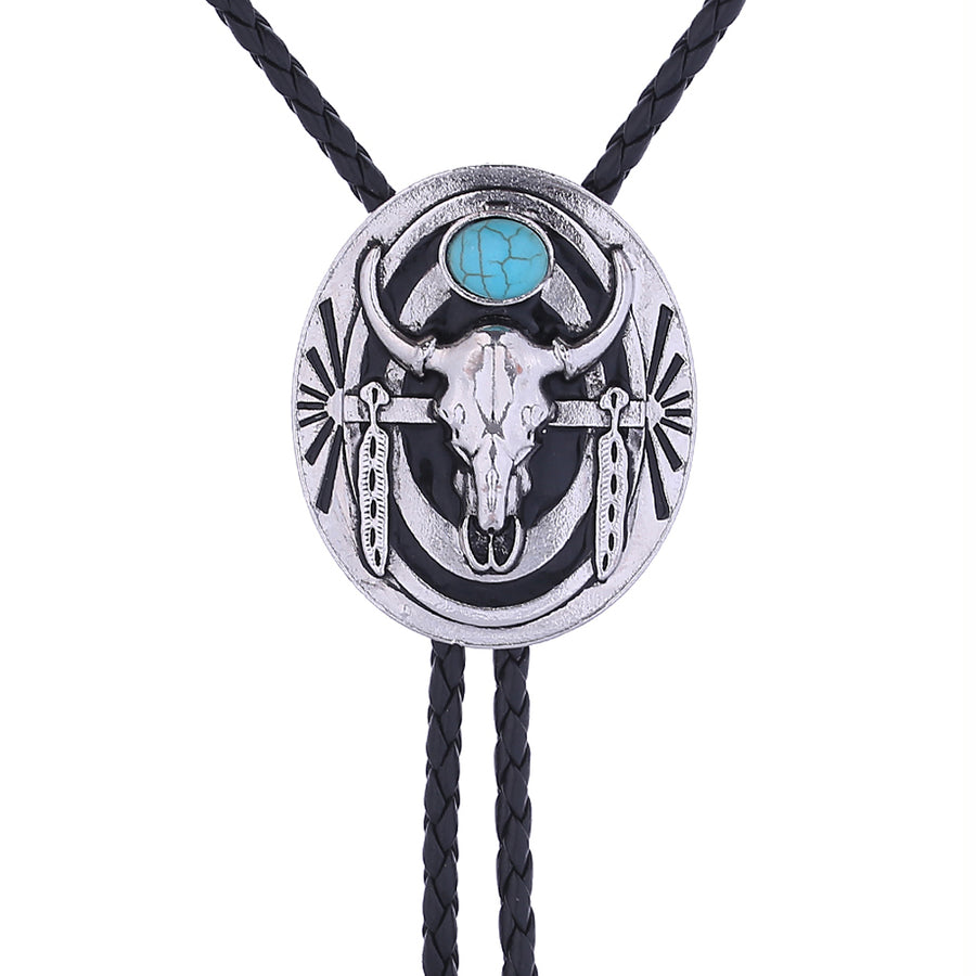 Longhorn Bolo Tie Mens Western Bolo Ties Cowboy Necktie