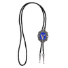 Alphabet V Bolo Tie Bootlace Ties Formal Tie Blue Necklace