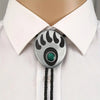 Bear Claw Bolo Necklace Men's Suit Tie Black Cowboy Tie