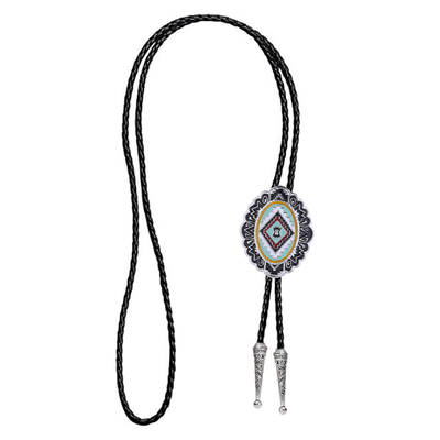 Navajo Bolo Tie Mens Western Bolo Black Necktie Bolo