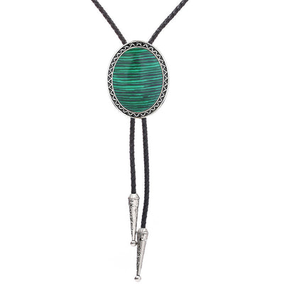 Green Malachite Bolo Necklace Navajo Bolo Tie