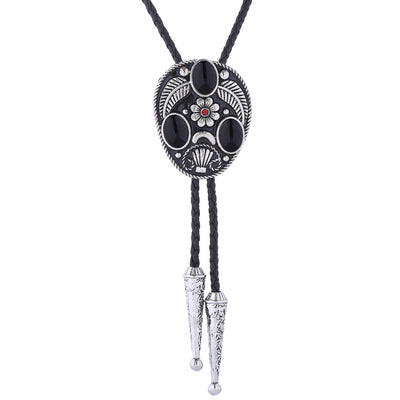 Men's Agate Bolo Tie Wedding Black Bolo Tie Stone Bolo