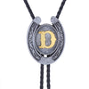 Horseshoe Bolo Tie Alphabet D Suit Bolo Men's Wedding Bolo