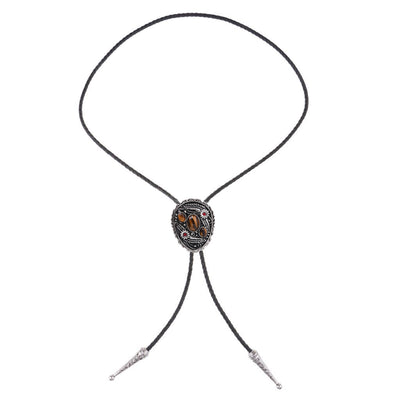 Stone Bolo Brown Tiger's Eye Tie Women's Neck Tie