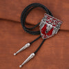 Longhorn Bolo Tie Red Mens Western Tie Buffalo Bolo