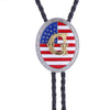 Alphabet G Bolo Tie Wedding Tie US National Flag Bolo