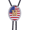 Alphabet M Bolo Tie Mens Western Bolo National Flag Tie