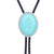 Men's Turquoise Bowler Tie Blue Suit Bolo Stone Tie