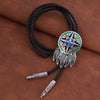 Feather Navajo Bolo Tie Men Western Tie Green Bolo