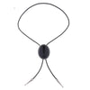 Black Bolo Tie Stone Agate Bolo Ties Men's Bolo Necktie