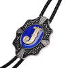 Alphabet J Bolo Tie Bootlace Tie Formal Western Tie Blue