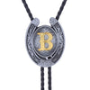 Horseshoe Bolo Tie Alphabet B Boloties Mens Bolo Tie