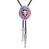 Longhorn Bolo Tie Mens Western Bolo Red Necklace