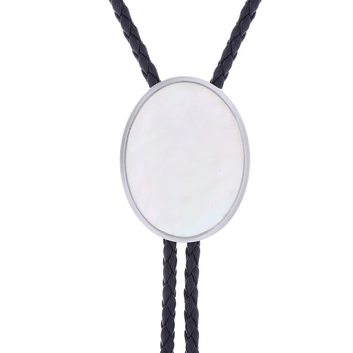 White Shell Bolo Tie Stone Bootlace Tie Women's Bolo Tie