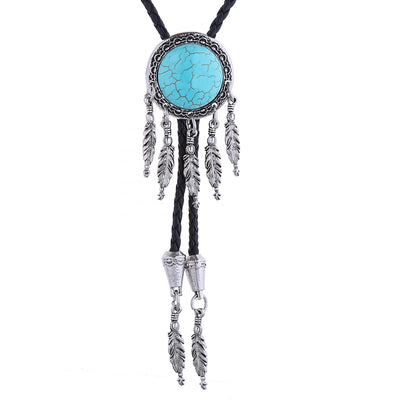 Dreamcatcher Bolo Tie Blue Turquoise Bolo Western Tie