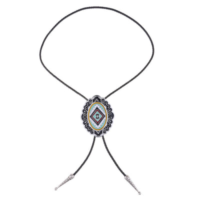 Navajo Bolo Tie Mens Western Bolo Black Necktie Bolo