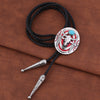 Longhorn Bolo Tie Mens Western Bolo Red Necklace