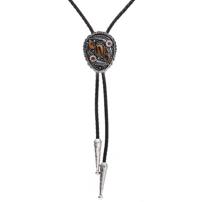 Stone Bolo Brown Tiger's Eye Tie Women's Neck Tie