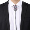 Feather Navajo Bolo Necklace Western Red Bootlace Tie